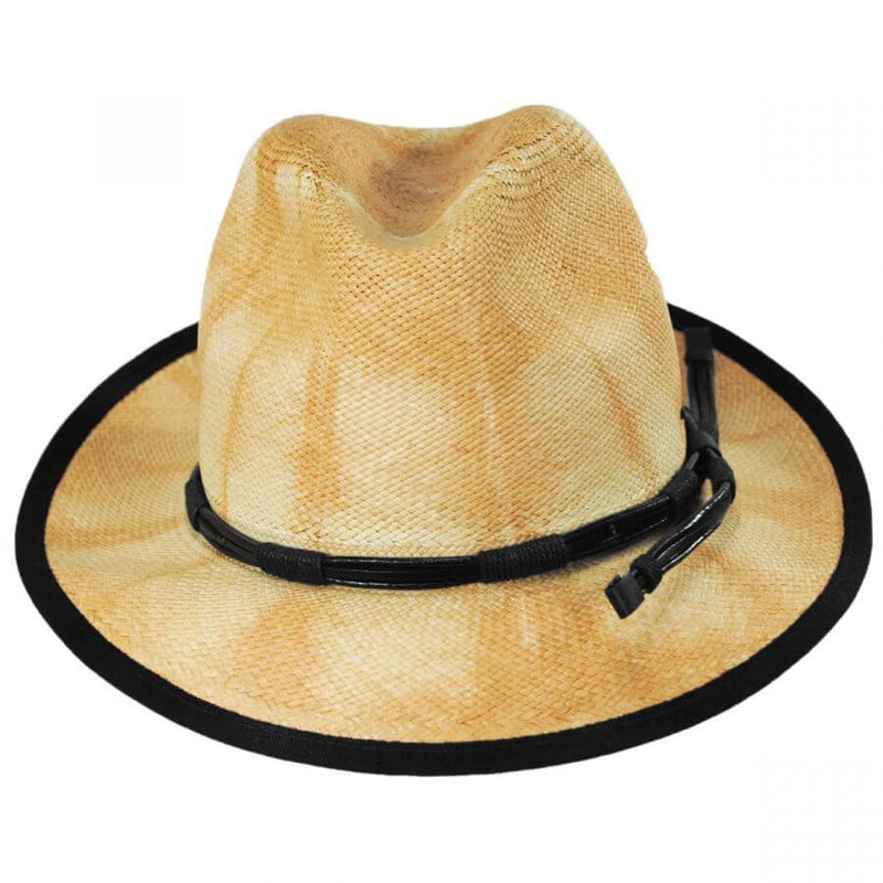 Load image into Gallery viewer, Bailey Mens Clafin Tie Dye Palm Straw Hat Fedora Woven - Tea
