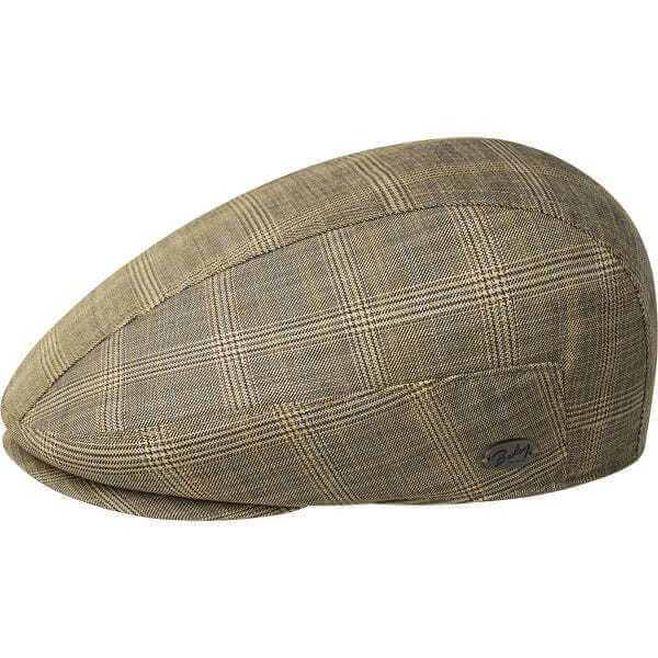 Load image into Gallery viewer, Bailey Mens Bedias Ivy Flat Cap Hat With Comfortable Sweatband- Golden Plaid
