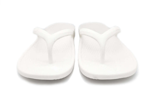 Archline Orthotic Foam Thongs Arch Support Flip Flops Orthopedic Rebound - White