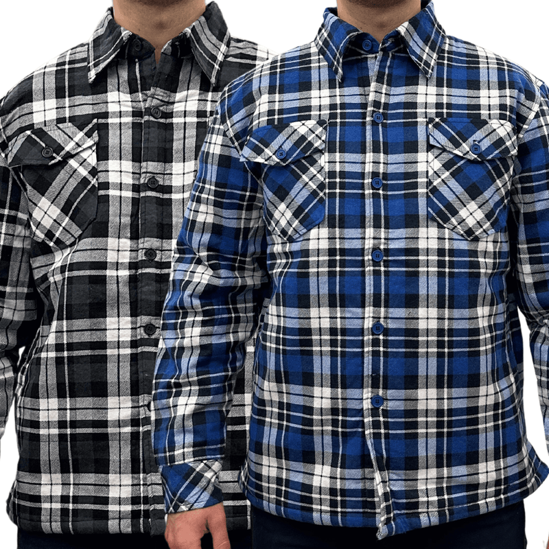 Load image into Gallery viewer, Mens QUILTED FLANNELETTE SHIRT 100% COTTON Flannel Jacket Padded Long Sleeve
