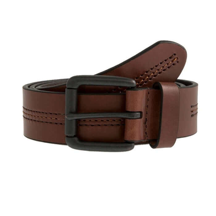 Load image into Gallery viewer, Dents Mens Lined Leather Belt with Stitch Detail and Gunmetal Buckle - Tan
