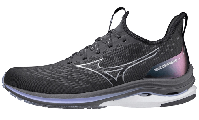 Mizuno Womens Wave Rider Neo 2 Running Athletic Runners Shoes Sneakers - Black