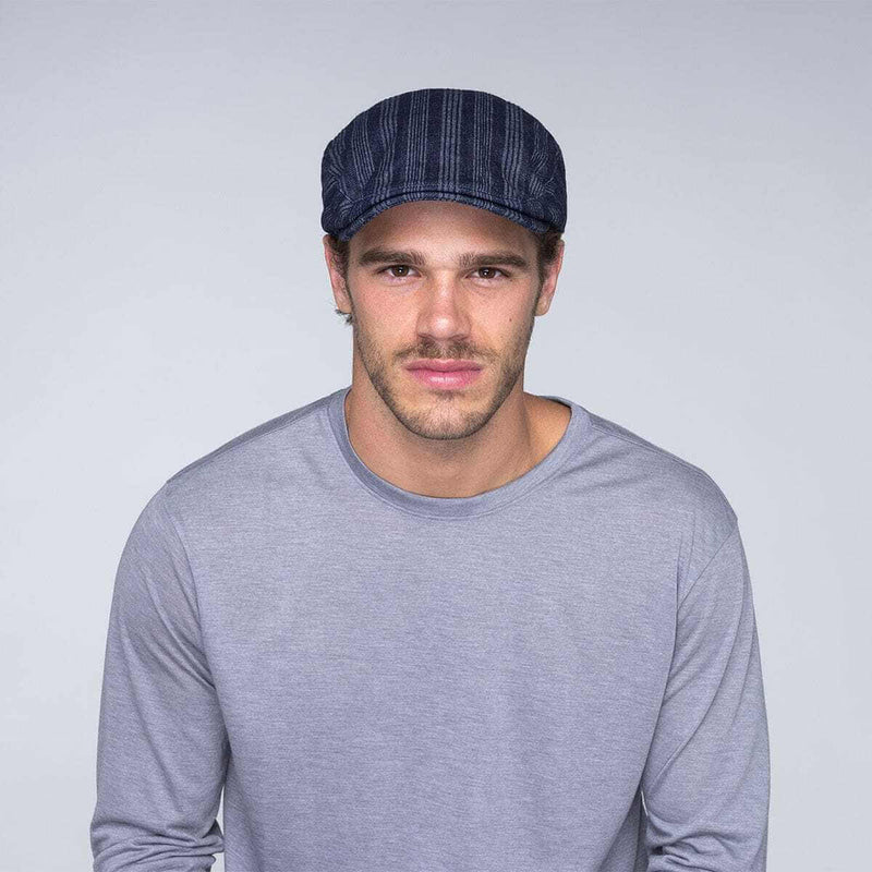 Load image into Gallery viewer, Bailey Mens Gulick Ivy Flat Cap Hat - Navy
