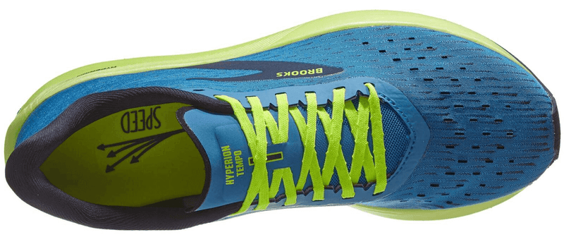Load image into Gallery viewer, Brooks Mens Hyperion Tempo Running Shoes - Blue/Yellow
