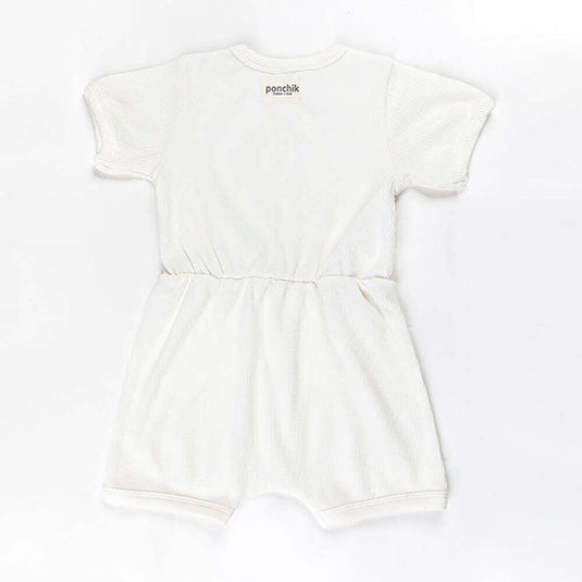 Ponchik Babies + Kids - Ribbed Cotton Romper - Daisy