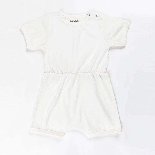 Ponchik Babies + Kids - Ribbed Cotton Romper - Daisy