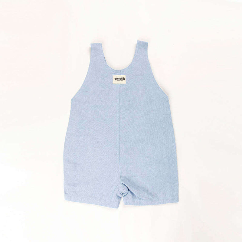 Load image into Gallery viewer, Ponchik Babies + Kids - Cotton Dungaree Overalls - Capri Blue
