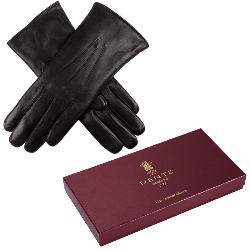 Load image into Gallery viewer, DENTS Premium Kangaroo Leather Cashmere Lined Gloves Women&#39;s - Black
