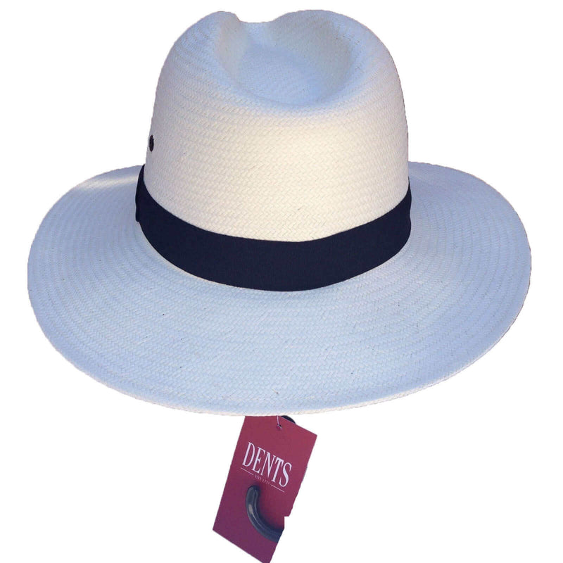 Load image into Gallery viewer, DENTS Woven Paper Braid FEDORA Hat with Band Trilby PANAMA Sun Summer
