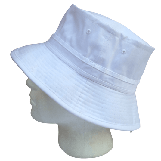 Dents 100% Organic Eco-Friendly Cotton Bucket Hat Cap Festival Beach - White