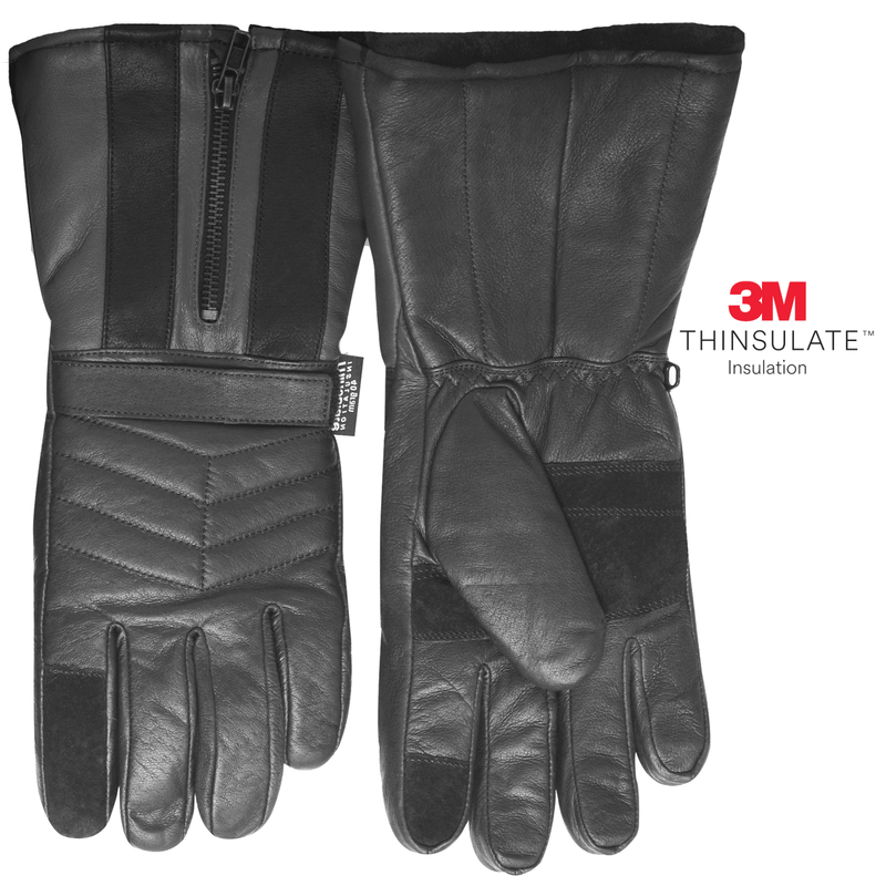 Load image into Gallery viewer, 3M Winter Motorbike Bike Waterproof Gloves Leather Motor Bicycle Motorcycle - Black
