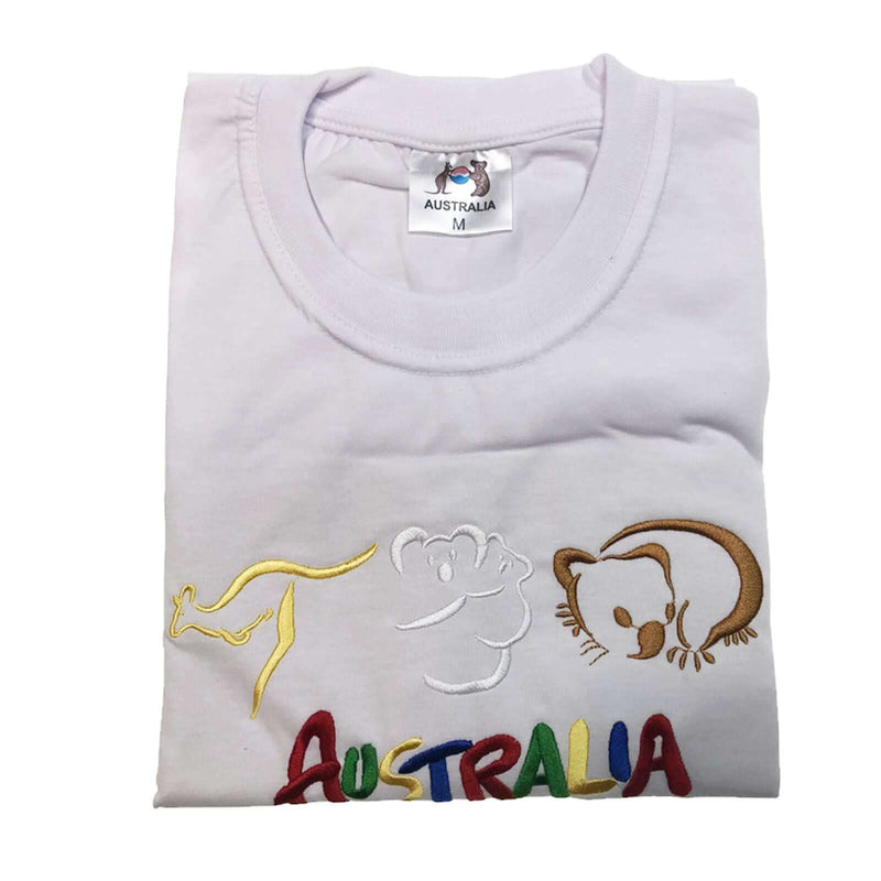 Load image into Gallery viewer, Adult Australia T Shirt Kangaroo Koala 100% Cotton Souvenir Tee Top - White
