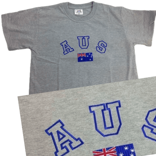 Mens Australia T Shirt Australia Day Cotton Blend Souvenir - Grey