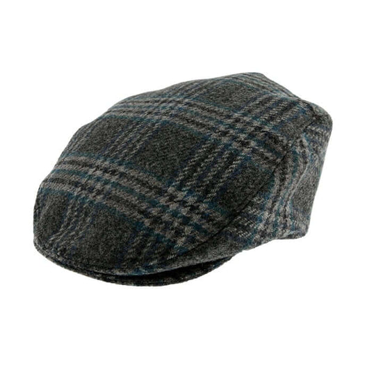 Dents Abraham Moon Tweed Flat Cap Wool Ivy Hat Driving Cabbie Quilted - Graphite | Adventureco