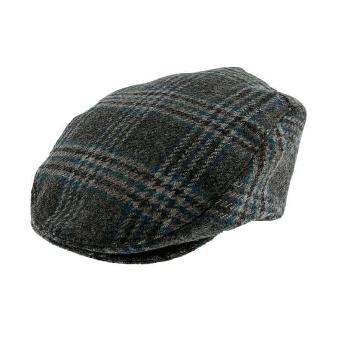Load image into Gallery viewer, Dents Abraham Moon Tweed Flat Cap Wool Ivy Hat Driving Cabbie Quilted - Graphite
