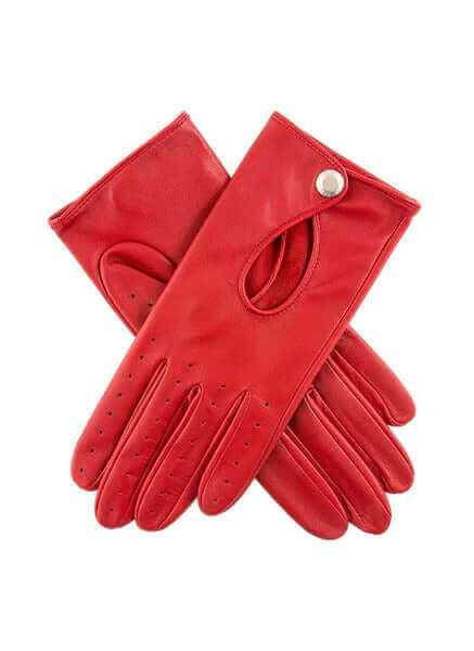 Load image into Gallery viewer, Dents Thruxton Womens Single Point Long Leather Gloves - Berry
