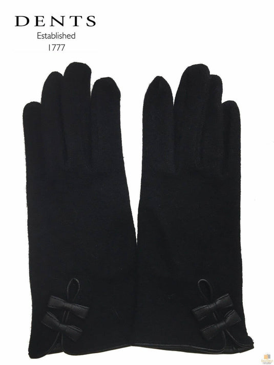 DENTS Fleece Soft Glove with Bow Detail Warm Winter Elegant Ladies Womens BR201 | Adventureco