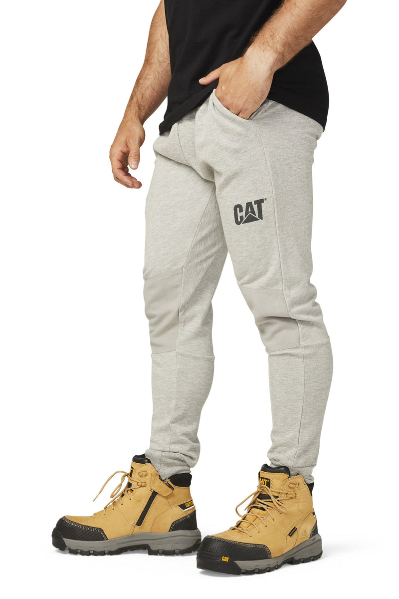 Load image into Gallery viewer, Caterpillar Track Pants Trackies Work Casual Gym Slim Fit w Hem Joggers - Grey
