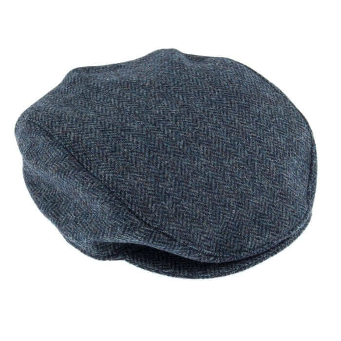 Load image into Gallery viewer, Dents Men&#39;s Abraham Moon Herringbone Tweed Flat Cap - Navy
