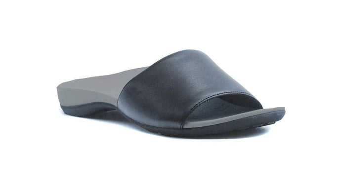 Axign Becky Elastic Orthotic Slides Thongs Flip Flops - Black