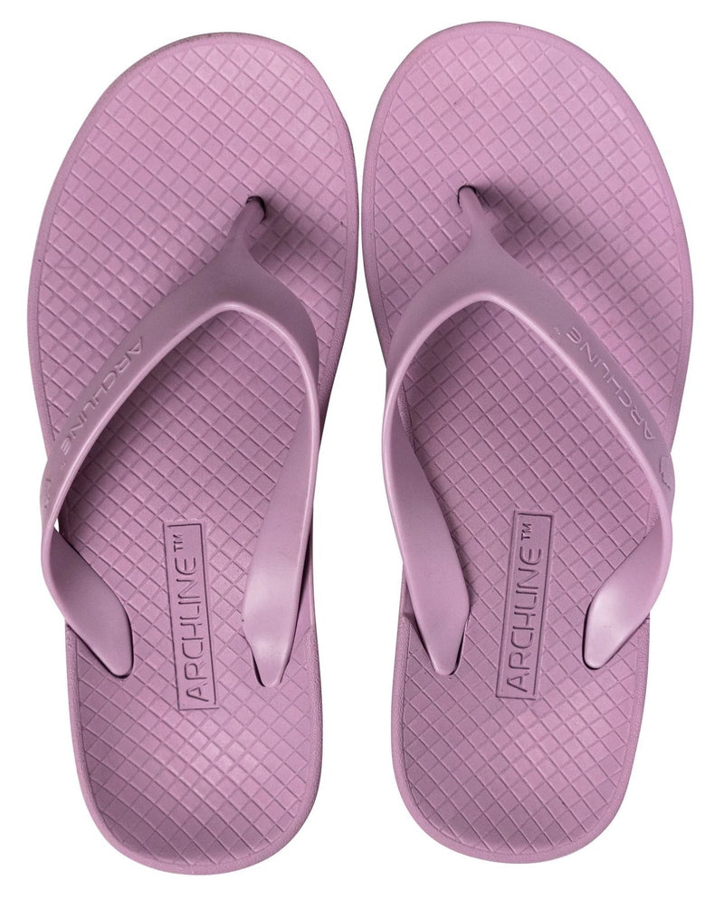 Load image into Gallery viewer, ARCHLINE Orthotic Flip Flops Thongs Arch Support Shoes Footwear - Lilac Purple | Adventureco
