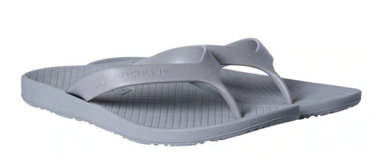 ARCHLINE Orthotic Flip Flops Thongs Arch Support Shoes Footwear - Grey