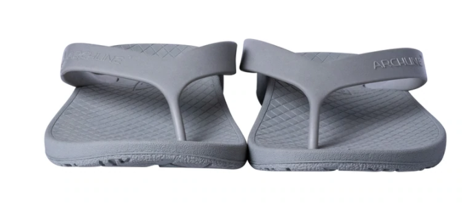 Load image into Gallery viewer, ARCHLINE Orthotic Flip Flops Thongs Arch Support Shoes Footwear - Grey

