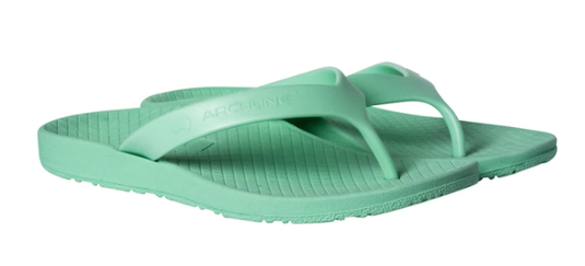 ARCHLINE Orthotic Thongs Arch Support Shoes Footwear Flip Flops - Dew Green