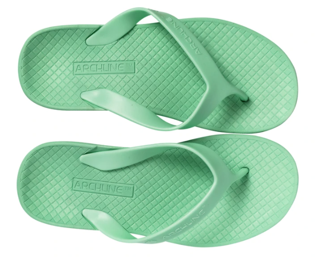 Load image into Gallery viewer, ARCHLINE Orthotic Thongs Arch Support Shoes Footwear Flip Flops - Dew Green
