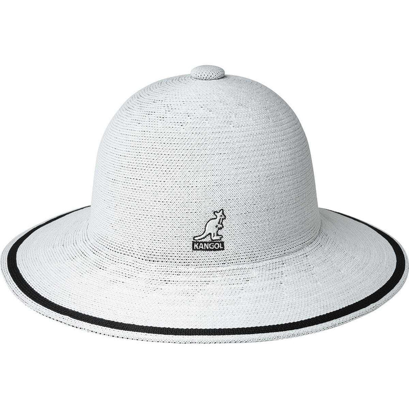 Load image into Gallery viewer, Kangol Womens Tropic Wide Brim Stripe Casual Lightweight Bucket Hat - White
