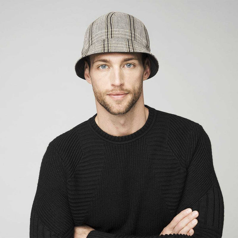 Load image into Gallery viewer, Bailey Mens Kensett Bucket Hat Water-Repellent For Autumn/Winter - Black Stripe
