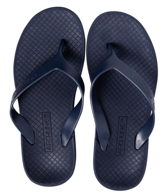 Load image into Gallery viewer, ARCHLINE Flip Flops Orthotic Thongs Arch Support Shoes Footwear - Navy
