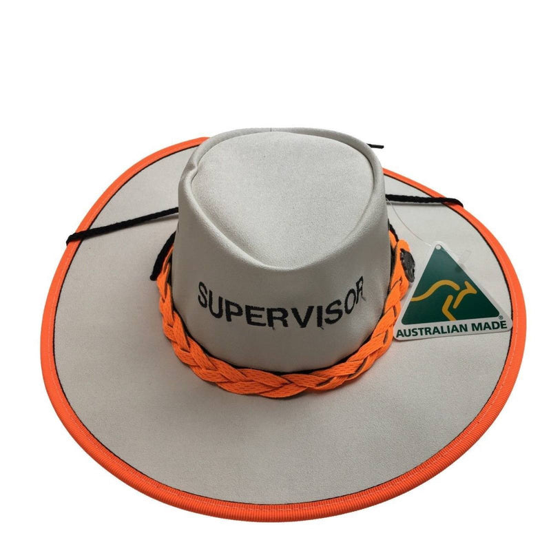 Load image into Gallery viewer, JACARU Hi Vis Safety SUPERVISOR Explorer Sun Hat UV Protection Water Resistant
