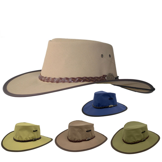JACARU Full Canvas Parks Explorer Sun Hat Water Resistant Wide Brim Work Toggle | Adventureco