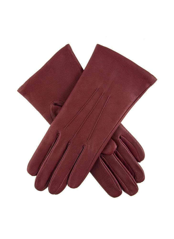 Load image into Gallery viewer, Dents Womens Three-Point Leather Gloves - Clared Red
