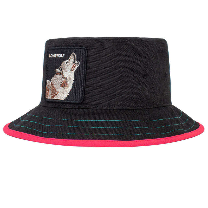 Load image into Gallery viewer, Goorin Bros Costa Lobo Bucket Hat 100% Cotton Animal Series - Black
