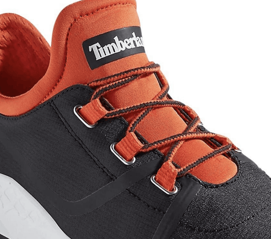 Timberland Mens Brooklyn Fabric Oxford Shoes - Black Mesh with Orange | Adventureco