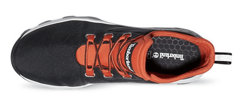 Load image into Gallery viewer, Timberland Mens Brooklyn Fabric Oxford Shoes - Black Mesh with Orange
