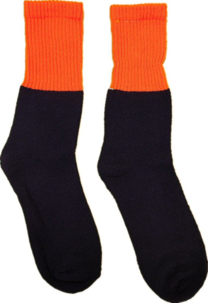 Load image into Gallery viewer, 6x Pairs HI VIS SOCKS Workwear Work Safety Tradie High Visibility Fluro - Orange
