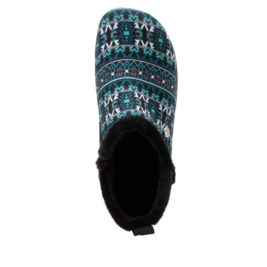 Alegria Cozee Santa Fe Slippers Shoes Warm Cozy - Teal