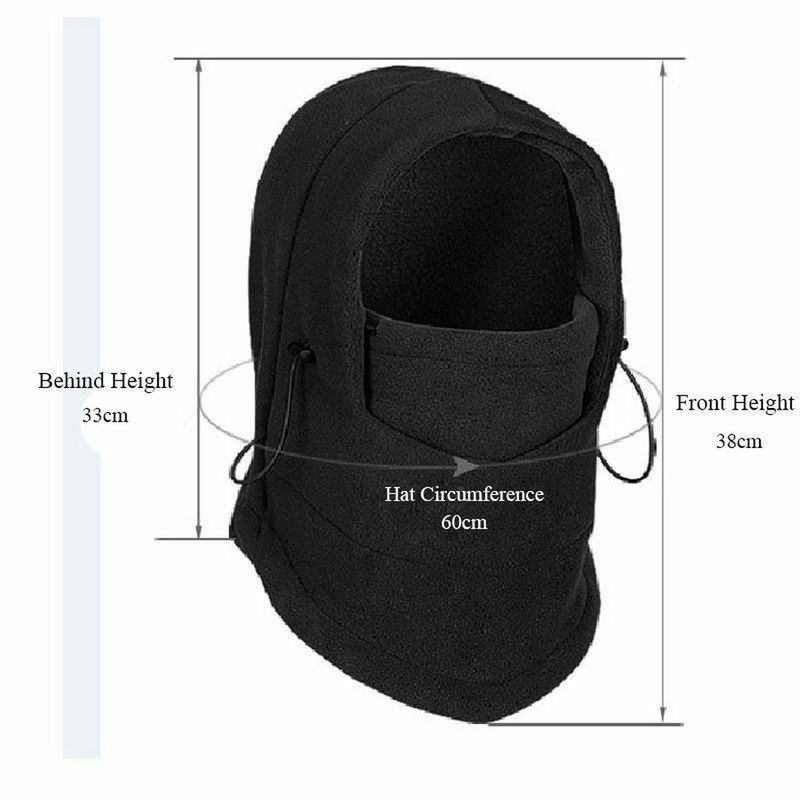 Load image into Gallery viewer, 6x Windproof Thermal Fleece Balaclava Beanie Hat Full Face Mask Ski - Black
