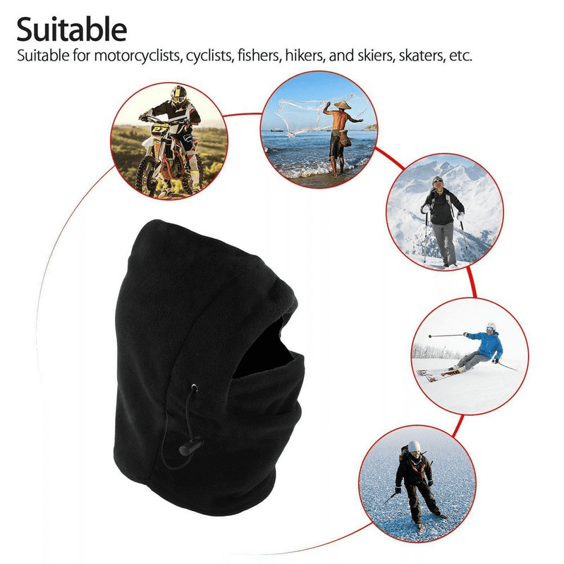 Load image into Gallery viewer, 6x Windproof Thermal Fleece Balaclava Beanie Hat Full Face Mask Ski - Black
