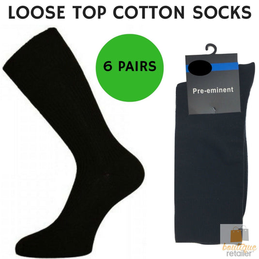 6x Pairs COTTON LOOSE TOP SOCKS Medical Circulation Diabetic Comfort BULK