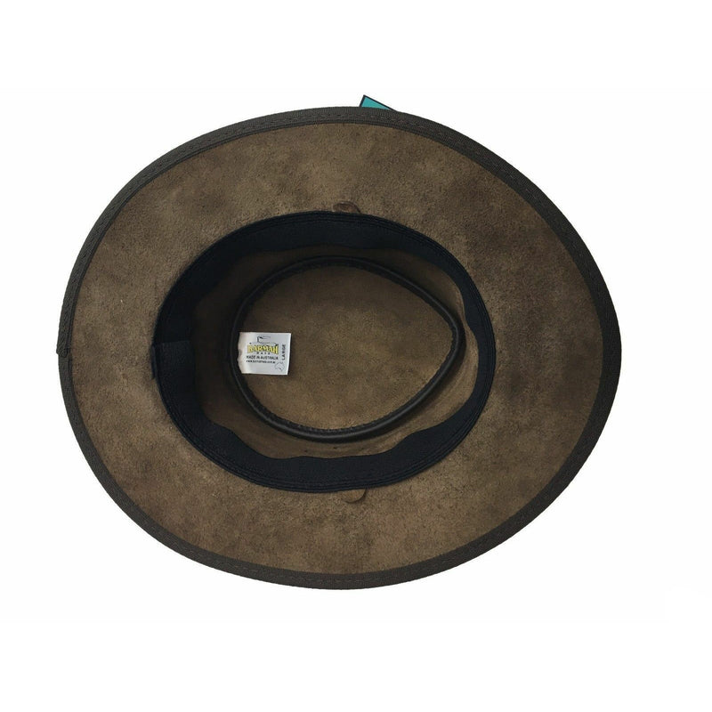Load image into Gallery viewer, BARMAH Squashy Oiled Cattle Hide Leather Hat Outback Brim Foldable BOMBER | Adventureco
