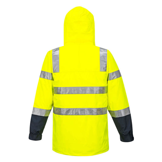 HUSKI Transit Hi Vis Waterproof Jacket Industrial Workwear Reflective UPF 50+