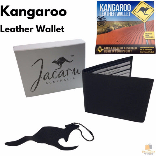 JACARU Australian Kangaroo Leather Wallet Credit Card Genuine with Gift Box 5789
