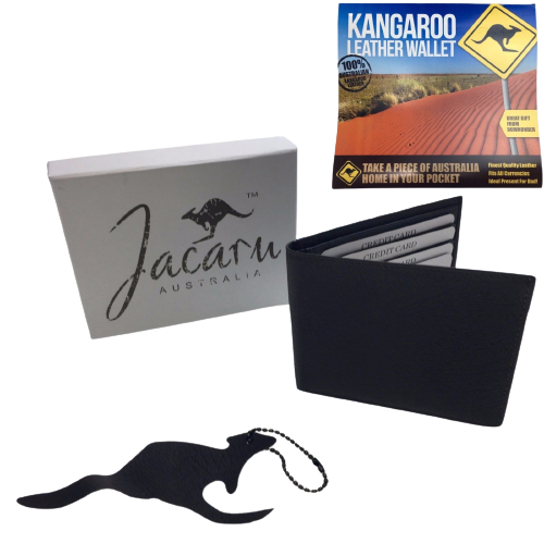 JACARU Australian Kangaroo Leather Wallet Credit Card Genuine with Gift Box 5789 | Adventureco