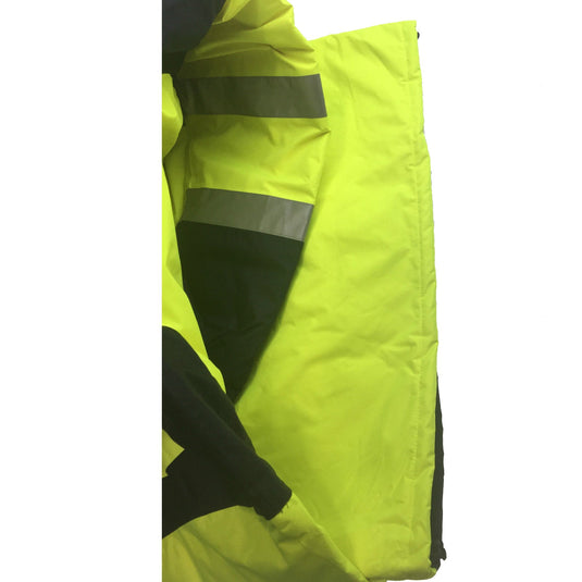 HUSKI Miner Hi Vis Waterproof Jacket Industrial Workwear Reflective 918015