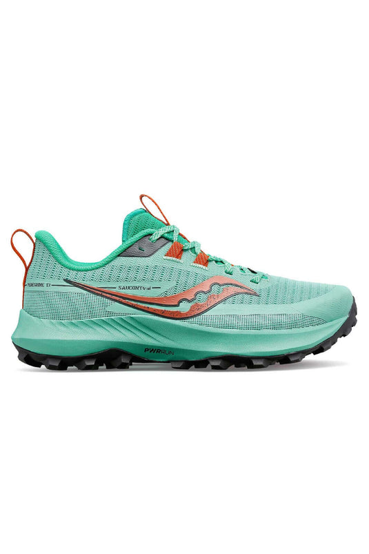Saucony Womens Peregrine 13 Trail Running Shoes - Sprig/Canopy | Adventureco