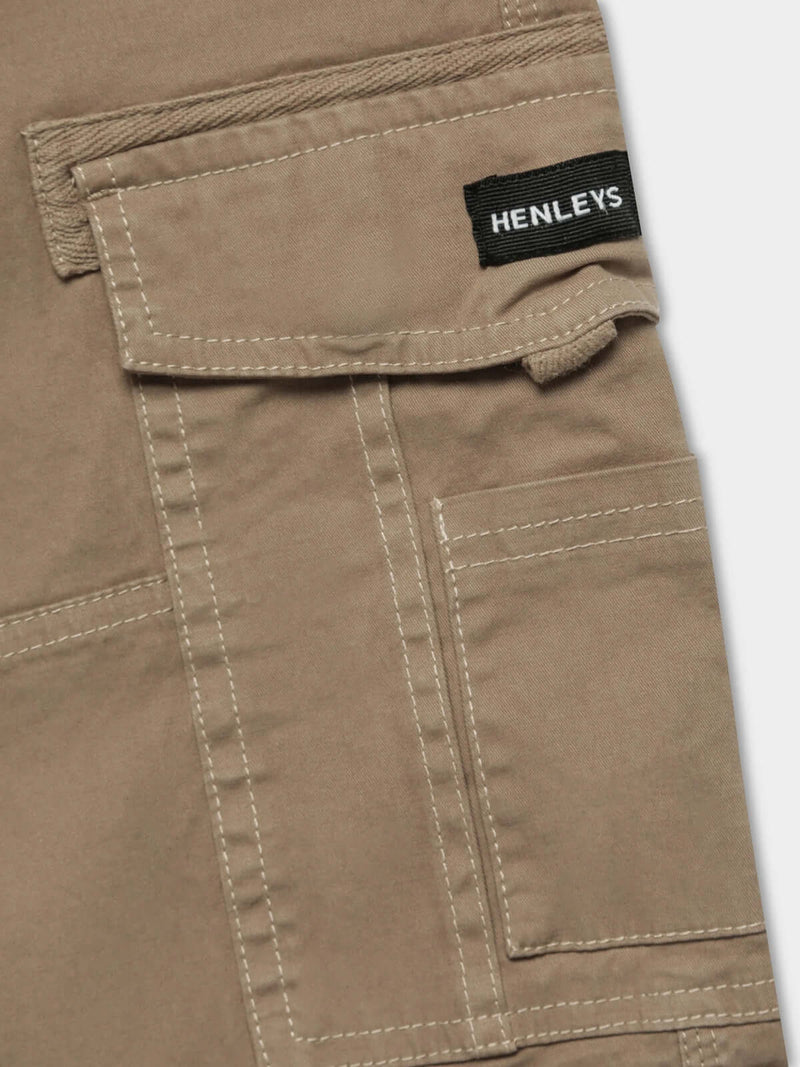 Load image into Gallery viewer, Henleys Mens Leon Cargo Shorts - Desert Sand
